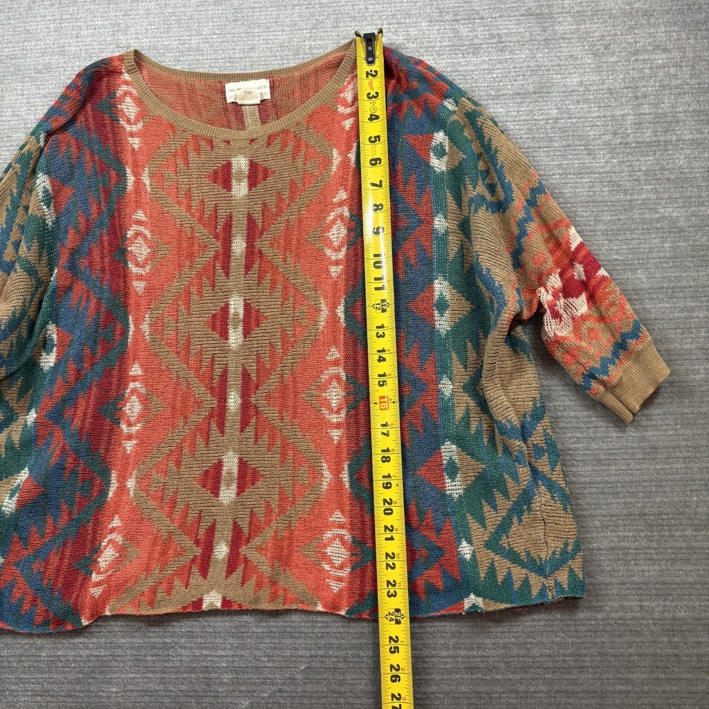Denim & Supply Ralph Lauren Sweater Womens M Red Blue Southwestern Aztec Boho - Picture 5 of 8